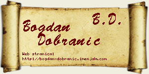 Bogdan Dobranić vizit kartica